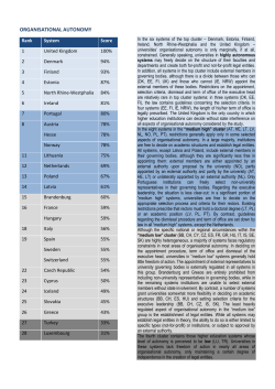 ORGANISATIONAL AUTONOMY