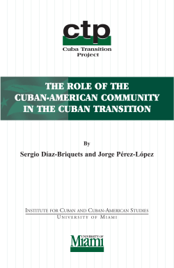the role of the cuban-american community in the cuban transition