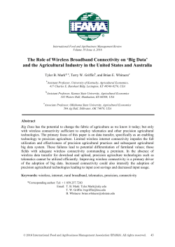 The Role of Wireless Broadband Connectivity on `Big Data`