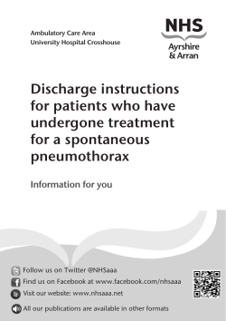 Discharge instructions for patients who have undergone treatment