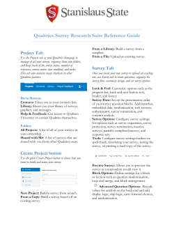 Qualtrics Quick Reference Guide