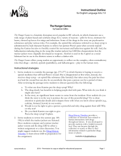 Instructional Outline The Hunger Games