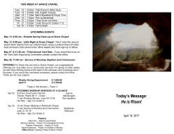 Today`s Message: He is Risen! - Grace Chapel