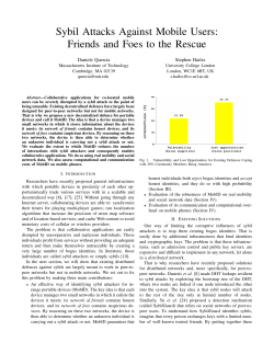 Sybil attacks against mobile users: friends and foes to the rescue