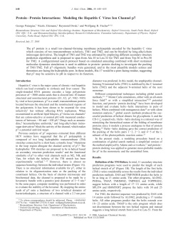 Modeling the Hepatitis C Virus Ion Channel p7