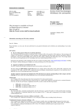 Information concerning your 2014 salary statement Dear Sir
