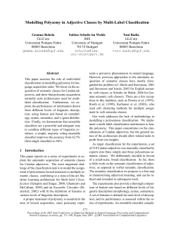 Modelling Polysemy in Adjective Classes by Multi