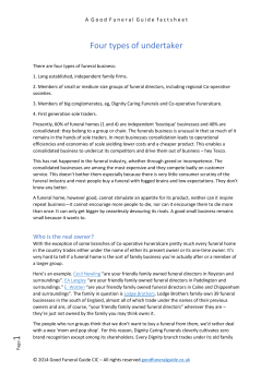 Four types of undertaker