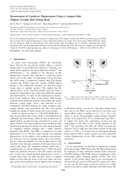 Measurement of Cantilever Displacement Using a Compact Disk