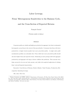 Labor Leverage, FirmsqHeterogeneous Sensitivities to the Business