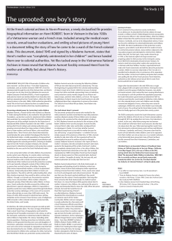 The uprooted: one boy`s story - International Institute for Asian Studies