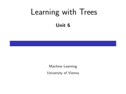 Learning with Trees