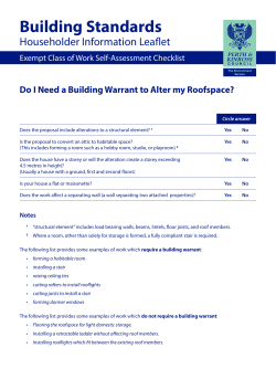 Do I need a Warrant to Alter my Roof space