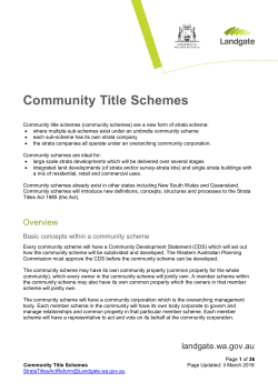 Community Title Schemes