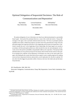 Optimal Delegation of Sequential Decisions: The Role of