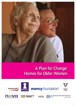 A Plan for Change: Homes for Older Women
