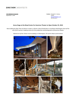 Arena Stage at the Mead Center for American Theater to Open