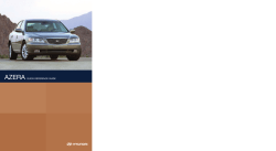 azera quick reference guide - Hyundai Product Information