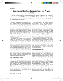 gubernatorial elections, Campaign Costs and Powers