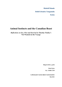 Animal Instincts and the Canadian Beast