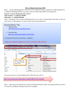 How to Migrate Data from UBS?