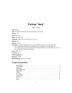 Package `bpcp`