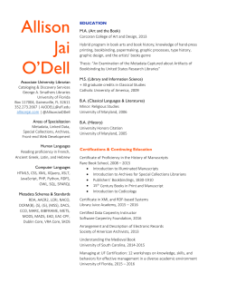CV - Allison Jai O`Dell