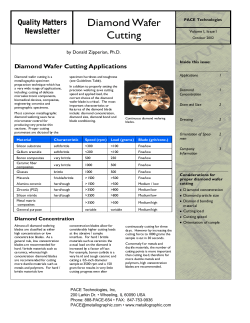 Diamond Wafer Cutting
