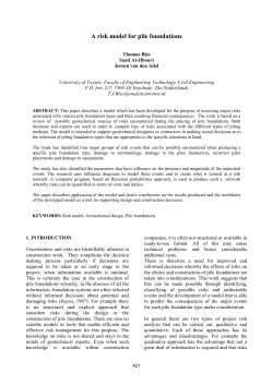 A risk model for pile foundations