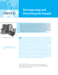 Decomposing and Dissolving the Sample