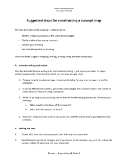 Suggested steps for constructing a concept map
