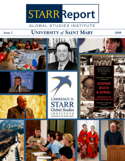 Starr Report 2008 - University of Saint Mary