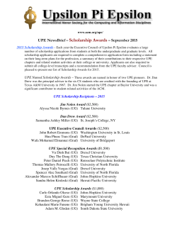 September 2015 - Upsilon Pi Epsilon