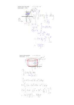 Find the volume using shells: y = x3, y = 8, x = 0 Rotate around xaxis.