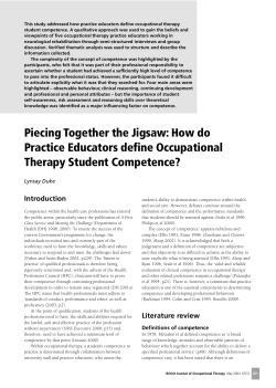 Piecing Together the Jigsaw: How do Practice Educators define