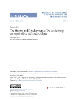 The History and Development of De-swiddening among the Ersu in