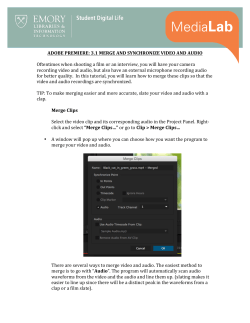 Merge and Synchronize Video and Audio
