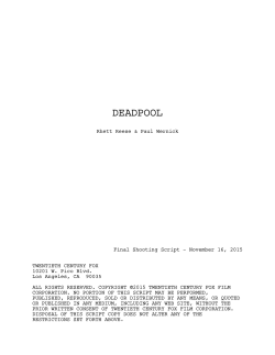 Deadpool Final Shooting Script 11.16