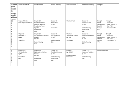 *Lesson plans subject to change weekly without notice. Social