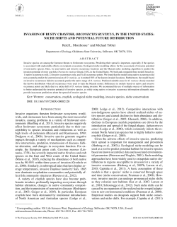 INVASION OF RUSTY CRAYFISH, ORCONECTES RUSTICUS, IN