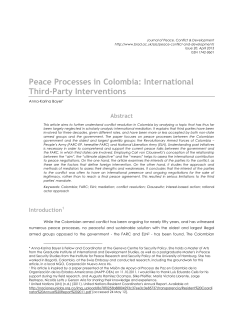 Peace Processes in Colombia