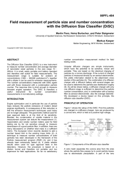 Field measurement of particle size and number concentration with