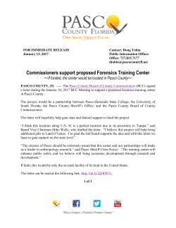 (Commissioners) Forensics Training Center