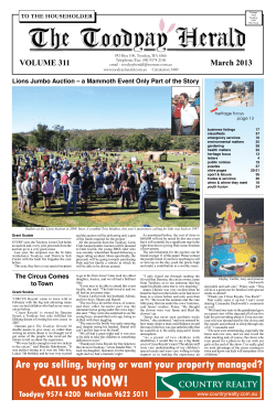March 2013 Part 1 - The Toodyay Herald