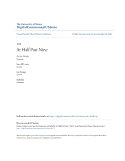 At Half Past Nine - DigitalCommons@UMaine
