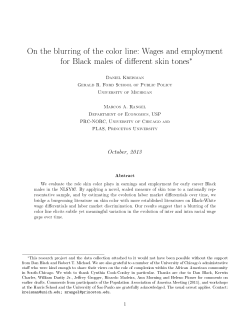 On the blurring of the color line: Wages and