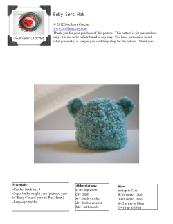 Baby Ears Hat - Swellamy Crochet