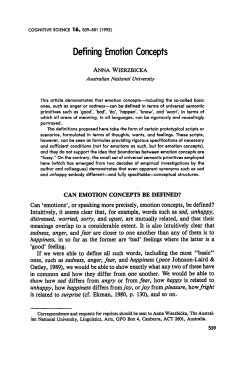 Defining Emotion Concepts
