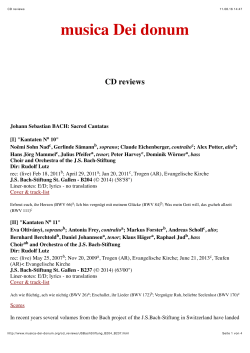 19 08 16_musica_Dei_donum_CD reviews - JS Bach