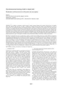 One-dimensional cracking model in clayey soils